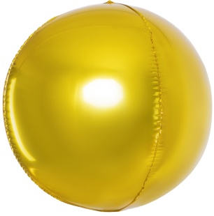 Шар 3D (18''/46 см) Сфера, Золото, 1 шт.
